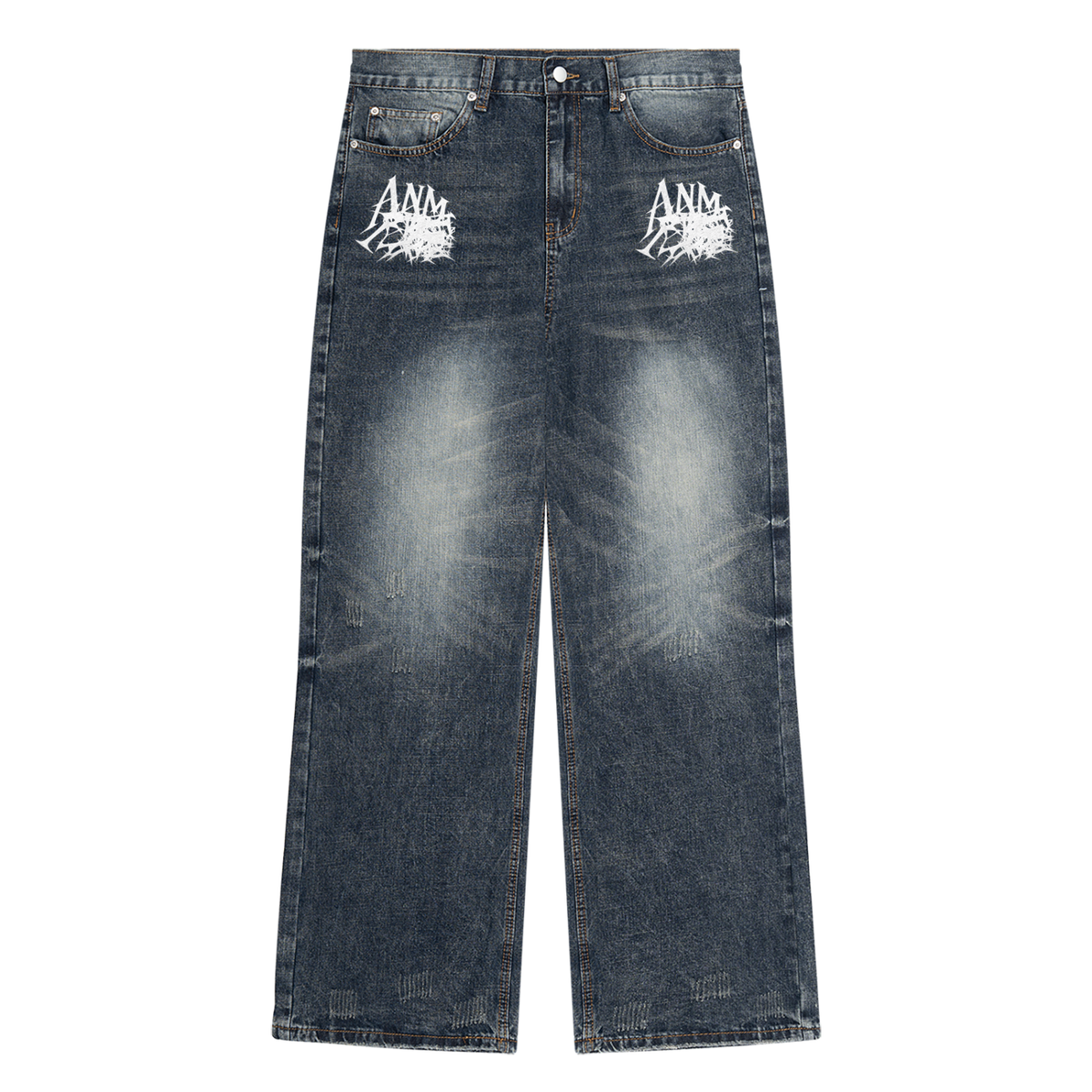 ANM Men's Vintage Wash Denim Jeans