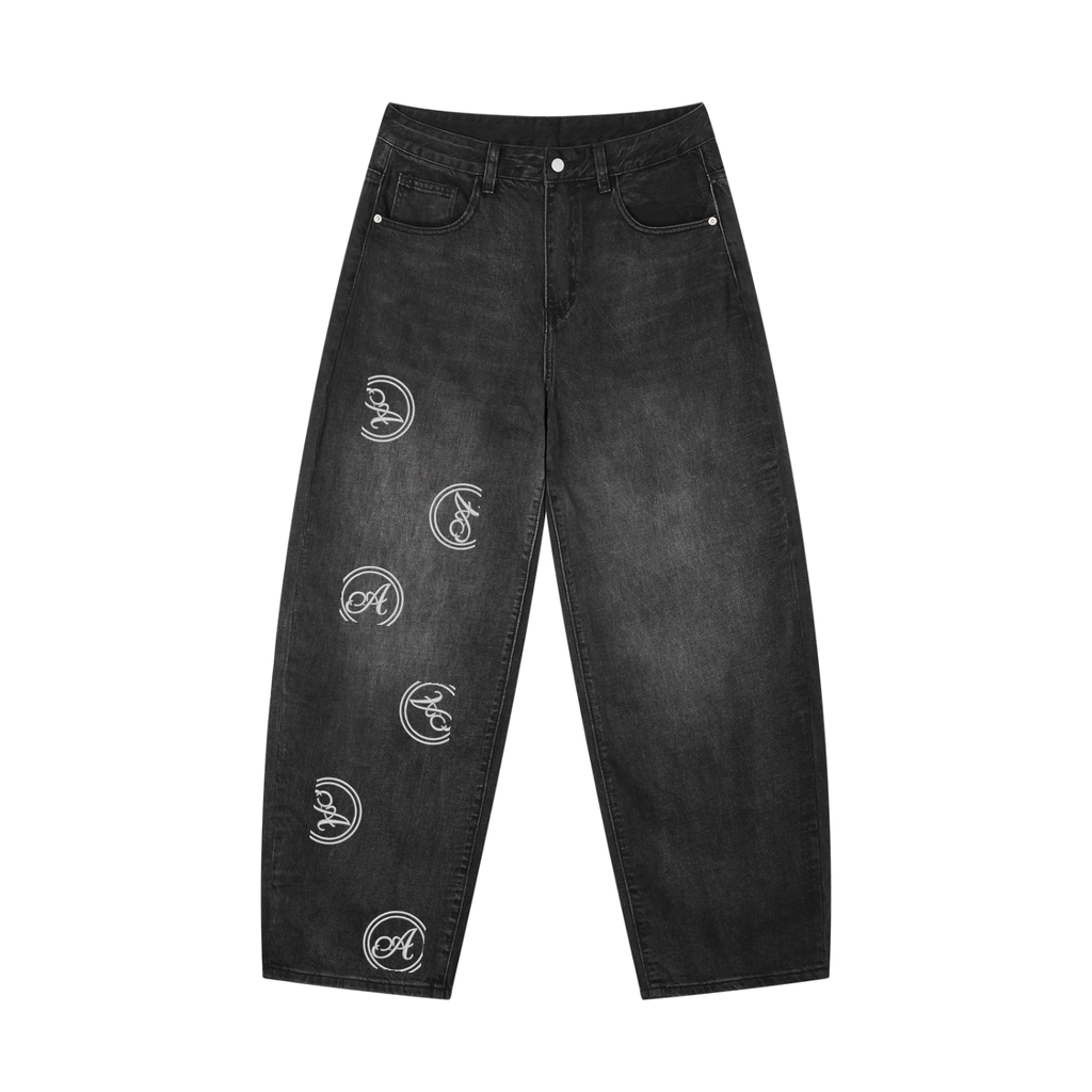 Sunfade Vintage Wash Barrel Leg Jeans